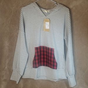 Andree striped hoodie New  sz Small